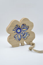Tabletop decorative wooden trefoil with plexiglass and gold leaf - Image 4