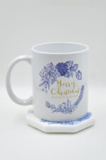 Σετ μαρμάρινο σουβέρ & κούπα Merry Christmas - Image 5