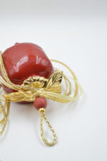 Venetian red ceramic pomegranate hanging ornament - Image 5