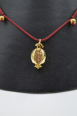 Pomegranate necklace with zircons