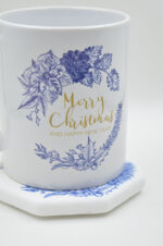 Σετ μαρμάρινο σουβέρ & κούπα Merry Christmas - Image 3