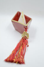 Venetian red ceramic boat with clover 2025 - Image 3