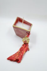 Venetian red ceramic boat candle with clover 2025 - Image 3
