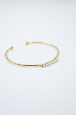 Bracelet made of 925° sterling silver gold plated and freshwater pearls - Image 2