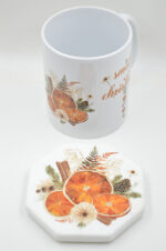 Set marble coaster & mug It smells like Christmas - Image 2