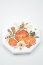 It smells like Christmas printed marble coaster