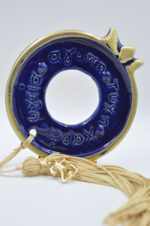 Royal blue κεραμικό ρόδι με ευχές - Image 2