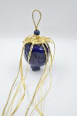 Royal blue κεραμικό ρόδι κρεμαστό στολίδι - Image 2