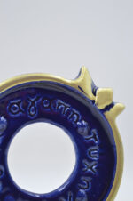 Royal blue κεραμικό ρόδι με ευχές - Image 3