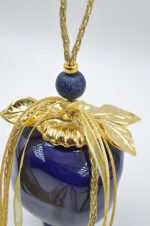 Royal blue κεραμικό ρόδι κρεμαστό στολίδι - Image 4