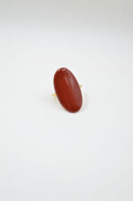 Gold plated silver 925° ring with burgundy enamel - Image 2