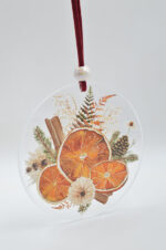 Printed plexiglass Christmas ornament with oranges - Image 4