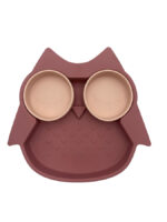 Dodo's Land Ozzy the Owl Pink Me Up - Silicone plate with suction cup and removable dividers