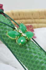Beeswax easter candle with green butterfly and zircon necklace - Image 2