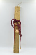 Gold easter candle with gold plated zircon necklace