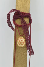 Gold easter candle with gold plated zircon necklace - Image 6