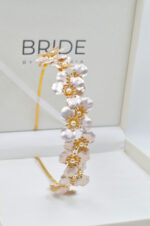 Charlotte Handmade headpiece with flowers by Nektaria - Image 3