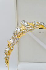Florence Handmade baroque tiara with Czech crystals by Nektaria