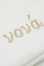 Baptism apron with beige embroidery "Η νονά μου" - Image 2