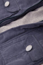 Children's blue fustian coat with pockets - Image 2