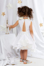 Christening dress with cotton lace - Image 3