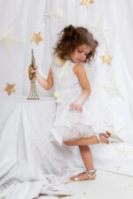 Christening dress with cotton lace - Image 2