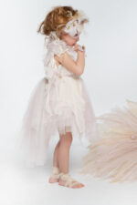 Pink lace flowers christening dress - Image 2