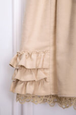 Velvet christening dress with lace - Image 2