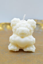 Scented soy candle white bear