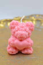 Scented soy candle pink bear - Image 3