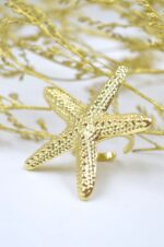 Gold plated brass ring Starfish