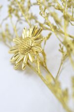 Gold plated brass ring Sunflower - Image 3