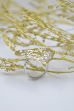 Heart ring made of steel silver-gold - Image 3