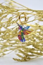 Stainless steel earrings in the shape of a Colibri - Image 3