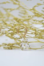 Gold plated earrings with transparent Swarovski heart - Image 3