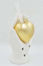 Decorative hand scented room diffuser with golden heart & LED - Image 3