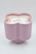 Ceramic flower shape vase with rotten apple candle - Image 3