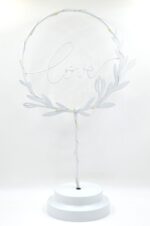 White decoration piece "LOVE" with LED lights