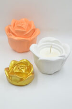 LASKARO Handmade decorative rose jar with scented soy candle - Image 2