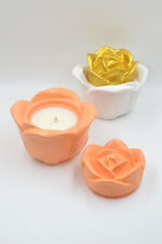 LASKARO Handmade decorative rose jar with scented soy candle - Image 3