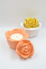 LASKARO Handmade decorative rose jar with scented soy candle - Image 6