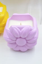 LASKARO Handmade decorative daisy jar with scented soy candle - Image 6