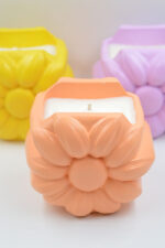 LASKARO Handmade decorative daisy jar with scented soy candle - Image 4