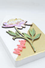 Wooden table decoration with flower for Mom - Image 2