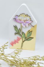 Wooden table decoration with flower for Mom - Image 4
