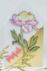Wooden table decoration with flower for Mom - Image 3