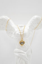 Silvetron Handmade 925° Sterling Silver Heart Necklace gold plated - Image 2