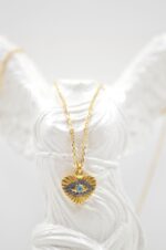 Silvetron Handmade 925° Sterling Silver Heart Necklace gold plated