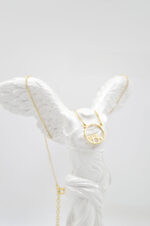 Silvetron Handmade 925° Sterling Silver Eye Necklace gold plated - Image 2